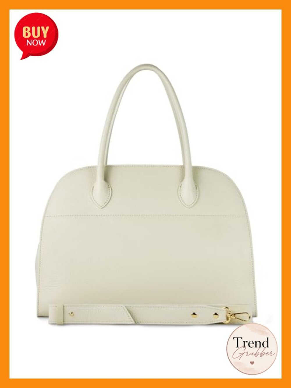 Italian Genuine Calf Leather Satchel Crossbody Bag - Medium Top-Handle Travel